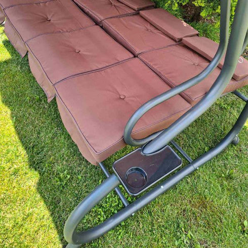 Ljuljaška četvorosed 2u1 braon 232x120x164cm C1107